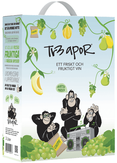 Tr3 Apor Halvtorrt vitt vin